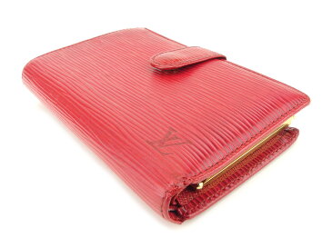 【中古】 ルイ ヴィトン がま口財布 二つ折り ポルトモネビエヴィエノワ エピ レッド エピレザ- Louis Vuitton ガマ口 財布 サイフ コンパクトブランド ブランド財布 ユニセックス 小物 人気 贈り物 迅速発送 在庫処分 男性 女性 良品 春 1点物 【送料無料】 E1330