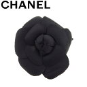 【冬SALE30%OFFクーポン】シャネル コサージュ ピンブローチ カメリア ブラック CHANEL 【シャネル】 Q485S 【中古】