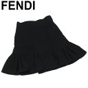 【ウィンターSALE 30%OFF】フェンディ スカート ボトムス レディース ♯42サイズ フレアー ブラック ウール 毛 FENDI L3539S 【中古】