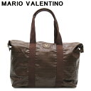 【スプリングセール】【中古】 マリオ ヴァレンティノ ボストンバッグ トラベル 旅行用 バッグ レディース メンズ Vマーク ブラウン ゴールド シルバー PV...