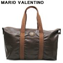【スプリングセール】【中古】 マリオ ヴァレンティノ ボストンバッグ トラベル 旅行用 バッグ レディース メンズ Vマーク ブラウン ゴールド シルバー PV...
