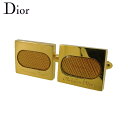 【スプリングセール】 ディオール カフス カフリンクス メンズ スウィヴル式 ロゴ ゴールド ゴールド金具 Dior T19413