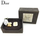 【スプリングセール】【中古】 ディオール カフス カフリンクス メンズ スウィヴル式 CDマーク ゴールド ゴールド金具 Dior T20919