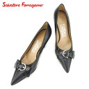 【スプリングセール30％OFF】サルヴァトーレ フェラガモ パンプス シューズ 靴 #6 ガンチーニ ブラック レザー Salvatore Ferragamo 【フェラガモ】 T14455S 【中古】