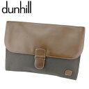 【スプリングセール】ダンヒル クラッチバッグ セカンドバッグ 書類バッグ ヘリンボーン ブラウン ブラック PVC×レザー dunhill セカンドバッグ バッ...