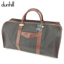 【スプリングセール】ダンヒル ボストンバッグ 旅行用バッグ ブラック ブラウン PVC×レザー dunhill バック 収納 旅行 バッグ 【ダンヒル】 T88...