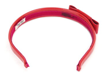 【中古】 カチューシャ ヘッドアクセサリー リボン レッド 在庫一掃 男性 女性 ブランド 送料無料 おしゃれ 夏 ラスト1点 T17468D ★