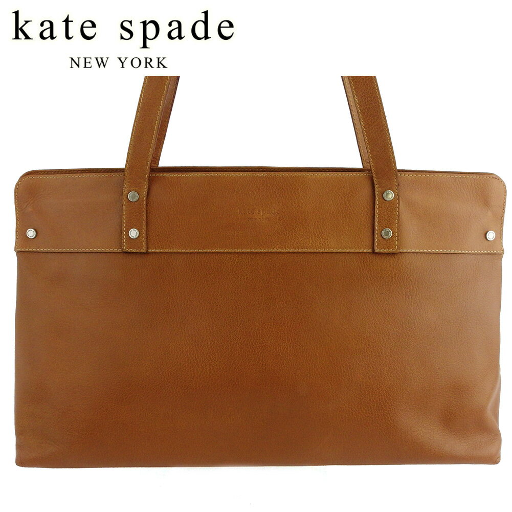 【スプリングセール30％OFF】ケイト スペード トートバッグ トート ショルダーバッグ レディース ロゴ ブラウン シルバー レザー kate spade 【ケイト・スペード】 C3882 【中古】