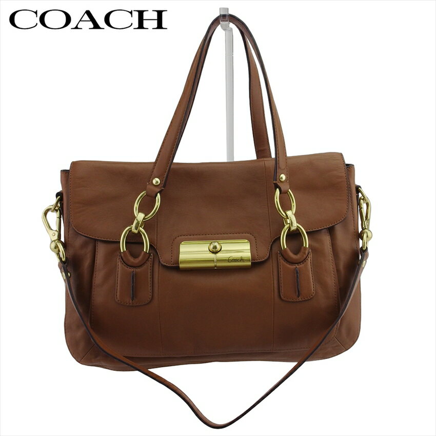 【スプリングセール30％OFF】 【中古】 コーチ 2WAY ショルダーバッグ ハンドバッグ レディース クリスティン ブラウン レザー COACH L3924