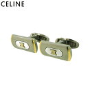 【スプリングセール】【中古】 セリーヌ カフス アクセサリー メンズ ロゴ シルバー ゴールド シルバー×ゴールド素材 CELINE T21727