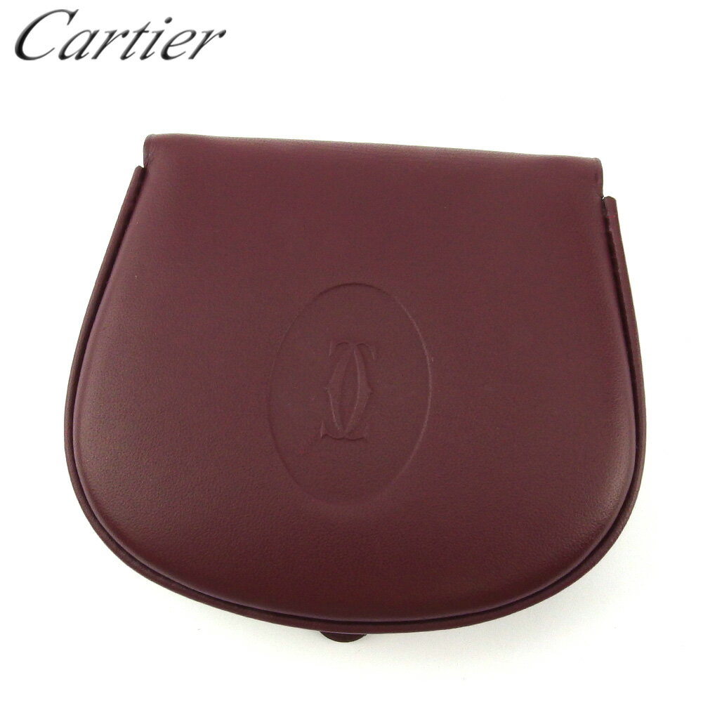 【スプリングセール30％OFF】【中古】 カルティエ コインケース 小銭入れ レディース メンズ マストライン ボルドー レザー Cartier D2267 【中古】