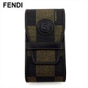 【スプリングセール】 【中古】 フェンディ シガレットケース タバコケース レディース メンズ ブロックチェック ブラック ベージュ PVC×レザー FENDI...
