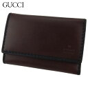 【春の大感謝祭 30％OFF】グッチ キーケース 6連キーケース レディース メンズ ロゴ ブラウン ブラック レザー GUCCI 【グッチ】 E1610 【中古】