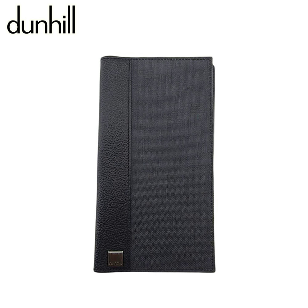 【スプリングセール30％OFF】 【中古】 ダンヒル 二つ折り 札入れ メンズ可 ブラック PVC×レザー dunhill T21899