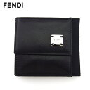 【春の大感謝祭 30％OFF】 【中古】 フェンディ 二つ折り 財布 ミニ財布 メンズ可 ブラック レザー FENDI T22275