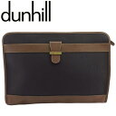 【スプリングセール】【中古】 ダンヒル ビジネスバッグ ブリーフケース ダークブラウン×ベージュ PVC×レザー dunhill F1991(4)