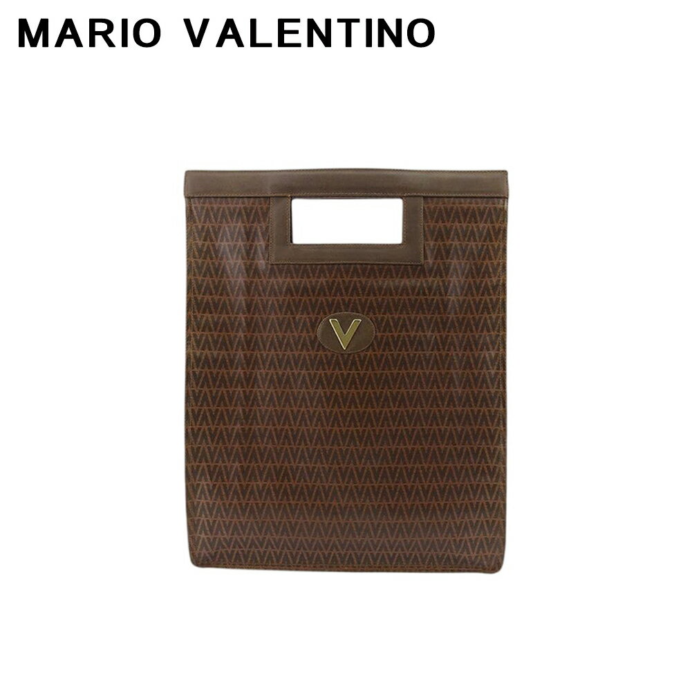 【スプリングセール30％OFF】 【中古】 マリオ　ヴァレンティノ ハンドバッグ メンズ可 ブラウン PVC×レザー MARIO VALENTINO C4512