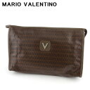 【スプリングセール】 【中古】 マリオ ヴァレンティノ クラッチバッグ セカンドバッグ バッグ レディース メンズ Vマーク ブラウン シルバー ゴールド PV...