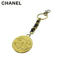 【スプリングセール】【中古】 シャネル キーホルダー キーリング レディース メンズ ゴールド×ブラック CHANEL T21201