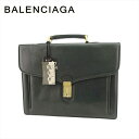 【春の大感謝祭 30％OFF】【未使用】 バレンシアガ ビジネスバッグ ブリーフケース メンズ ブラック レザー BALENCIAGA T21202 【中古】