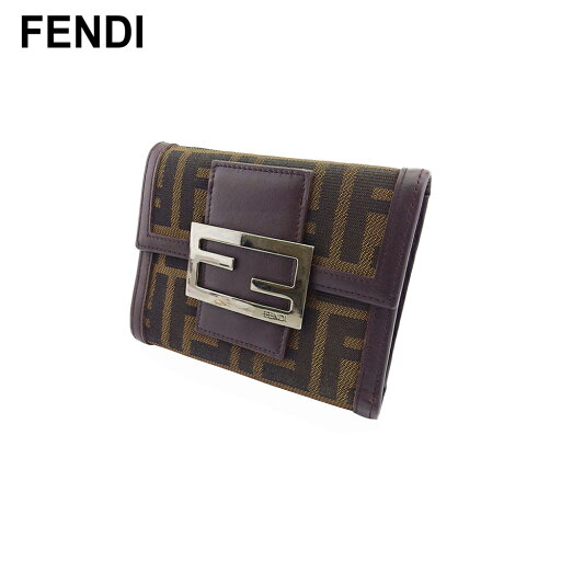 【スプリングセール】 【中古】 フェンディ 三つ折り 財布 二つ折り 財布 ズッカ(柄) ブラック ブラウン キャンバス×レザー FENDI L4120 【スプリングセール】 【中古】 フェンディ 三つ折り 財布 二つ折り 財布 ズッカ(柄) ブラック ブラウン キャンバス×レザー FENDI L4120