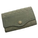 【スプリングセール30％OFF】ボッテガ ヴェネタ キーケース 5連 イントレチャート グリーン BOTTEGA VENETA 【ボッテガ・ヴェネタ】 C686S 【中古】