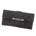 【スプリングセール】グッチ Wホック財布 長財布 財布 GG柄 ブラック キャンバス×レザー GUCCI ホックサイフ ホック財布 財布 サイフ 財布 ユニセッ...
