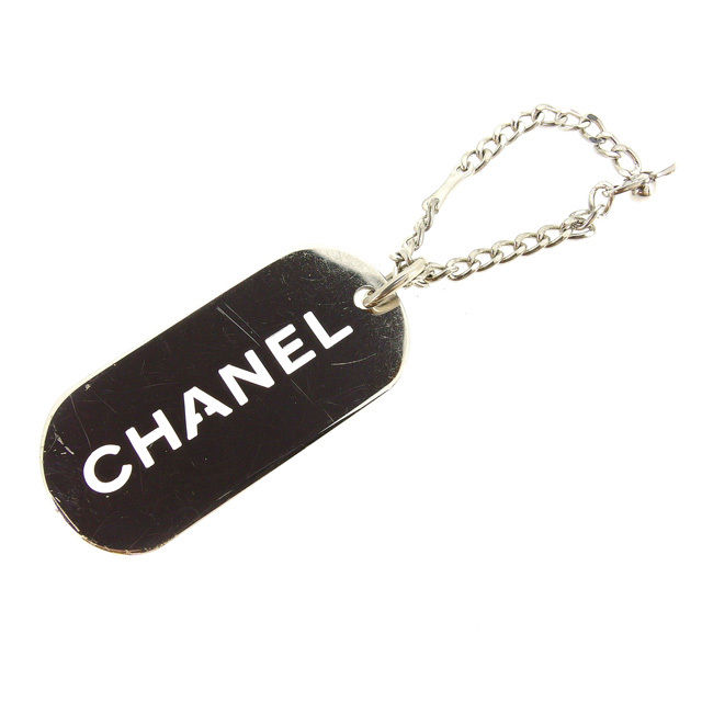 【スプリングセール30％OFF】シャネル キーホルダー ドッグタグ シルバー CHANEL 【シャネル】 E852S 【中古】