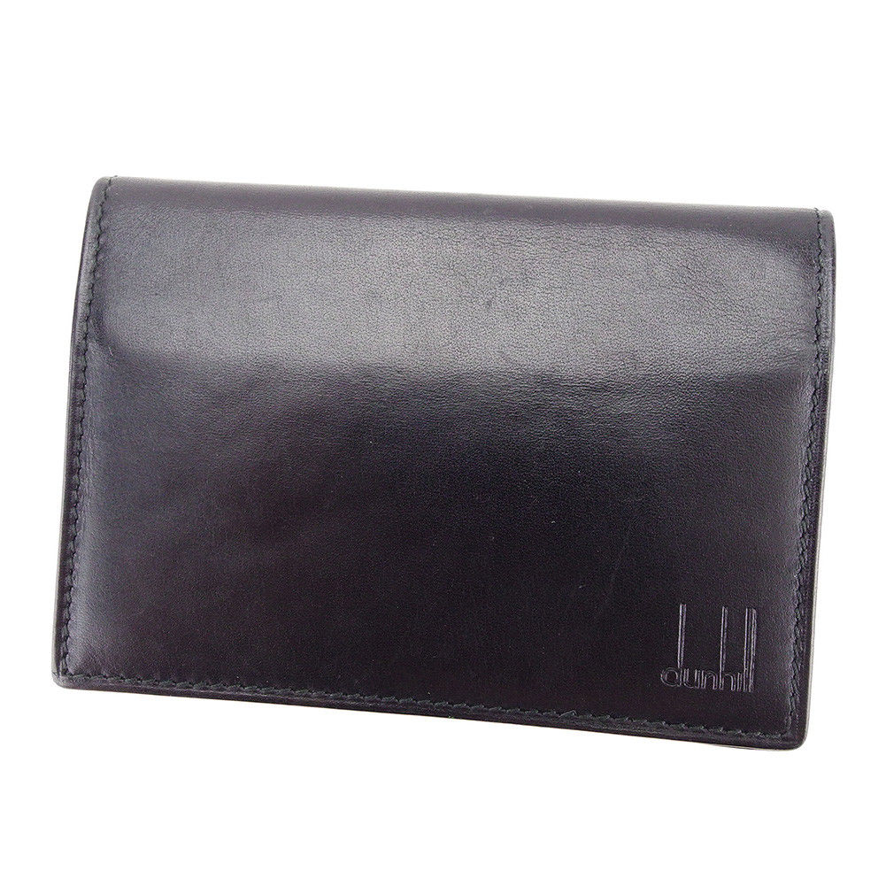 【スプリングセール30％OFF】ダンヒル 名刺入れ カードケース カード ブラック レザーdunhill レディース プレゼント 贈り物 オシャレ 大人 ファッション 【ダンヒル】 L1732 【中古】