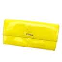 【スプリングセール30％OFF】フルラ 長財布 L字ファスナー ロゴ イエロー×シルバー FURLA 【フルラ】 N412S 【中古】