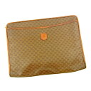 【スプリングセール】セリーヌ ドキュメントケース 書類ケース マカダム ブラウン PVC×レザー CELINE 【セリーヌ】 T13146S 【中古】
