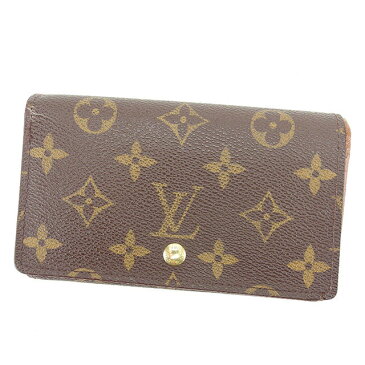 【中古】 ルイ ヴィトン Louis Vuitton L字ファスナー財布 財布 二つ折り財布 ポルトモネビエトレゾール ブラウン M61730 レディース メンズ ユニセックス モノグラムキャンバス サイフ 小物 ブランド 人気 贈り物 迅速発送 在庫処分 男性 女性 良品 夏 1点物 T1421