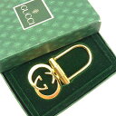 【スプリングセール】グッチ キーホルダー インターロッキング ゴールド Gucci 【グッチ】 T473S 【中古】