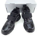 【春の大感謝祭 30％OFF】プラダ シューズ 靴 ♯36 ロゴ ブラック レザー PRADA 【プラダ】 T919S 【中古】