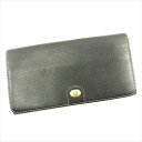 【スプリングセール】ダンヒル 長財布 ファスナー付き 長財布 ロゴプレート ブラック レザー dunhill 【ダンヒル】 T4668S 【中古】