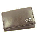 【スプリングセール】グッチ キーケース ダブルG ブラウン レザー GUCCI 【グッチ】 T4718S 【中古】