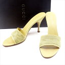 【スプリングセール】グッチ サンダル シューズ 靴 #36C GGキャンバス ベージュ キャンバス×レザー Gucci 【グッチ】 T4732S 【中古】