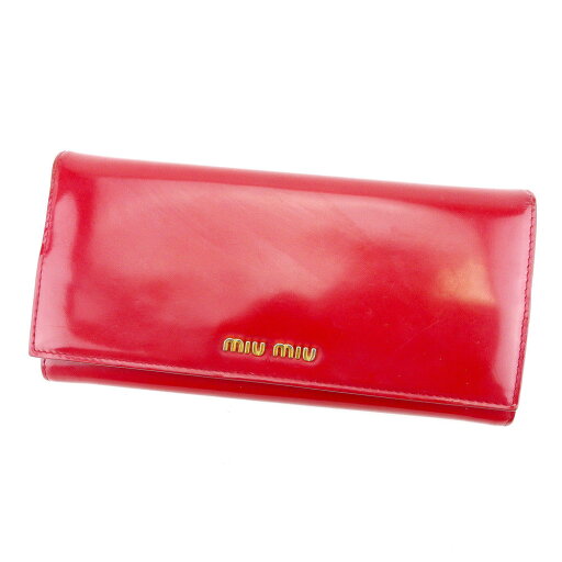 【楽天スーパーSALE40%OFF】ミュウミュウ 長財布 財布 ファスナー付き ロゴ レッド×ゴールド エナメルレザー miu miu 長サイフ サイフ 収納 財布 ユニセックス 小物 【ミュウミュウ】 T5207 【中古】 【楽天スーパーSALE40%OFF】ミュウミュウ 長財布 財布 ファスナー付き ロゴ レッド×ゴールド エナメルレザー miu miu 長サイフ サイフ 収納 財布 ユニセックス 小物 【ミュウミュウ】 T5207 【中古】