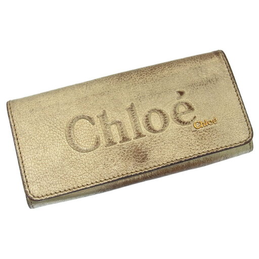 【スプリングセール】クロエ 長財布 ファスナー二つ折り シャドウリボンチャーム付き ロゴ シャンパンゴールド Chloe 【クロエ】 T15835S 【中古】 【スプリングセール】クロエ 長財布 ファスナー二つ折り シャドウリボンチャーム付き ロゴ シャンパンゴールド Chloe 【クロエ】 T15835S 【中古】
