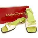 【スプリングセール】サルヴァトーレ フェラガモ サンダル #7 12 B グリーン×ベージュ Salvatore Ferragamo 【フェラガモ】 T15499S 【中古】(4)