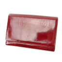 【ウィンターSALE 30%OFF】カルティエ 二つ折り財布 ハッピーバースデー ボルドー Cartier 【カルティエ】 T15755S 【中古】