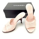 【スプリングセール】シャネル ミュール #5B ピンク CHANEL レディース プレゼント 贈り物 オシャレ 大人 ファッション 【シャネル】 T12826 ...