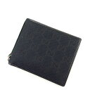 【スプリングセール】グッチ 二つ折り札入れ シェリー GGキャンバス ブラック GUCCI 【グッチ】 T11727S 【中古】(4)