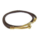 【スプリングセール】エルメス ブレスレット チョーカー アクセサリー ジャンボブレス ゴールド×ブラウン HERMES レディース プレゼント 贈り物 オシャレ 大人 ファッション 【エルメス】 T16053 【中古】