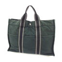 【スプリングセール】エルメス トートバッグ ハンドバッグ フールトゥトートMM フールトゥ ブラック×グレー 綿100% HERMES 【エルメス】 T1575...