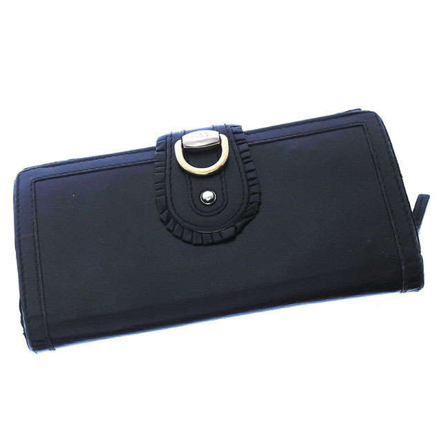 【スプリングセール】グッチ 長財布 ファスナー 二つ折り アビー ブラック×ゴールド GUCCI 【グッチ】 T13699S 【中古】