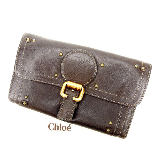 【中古】 【送料無料】 クロエ 長財布 レディース ブラウン Chlo? T13469