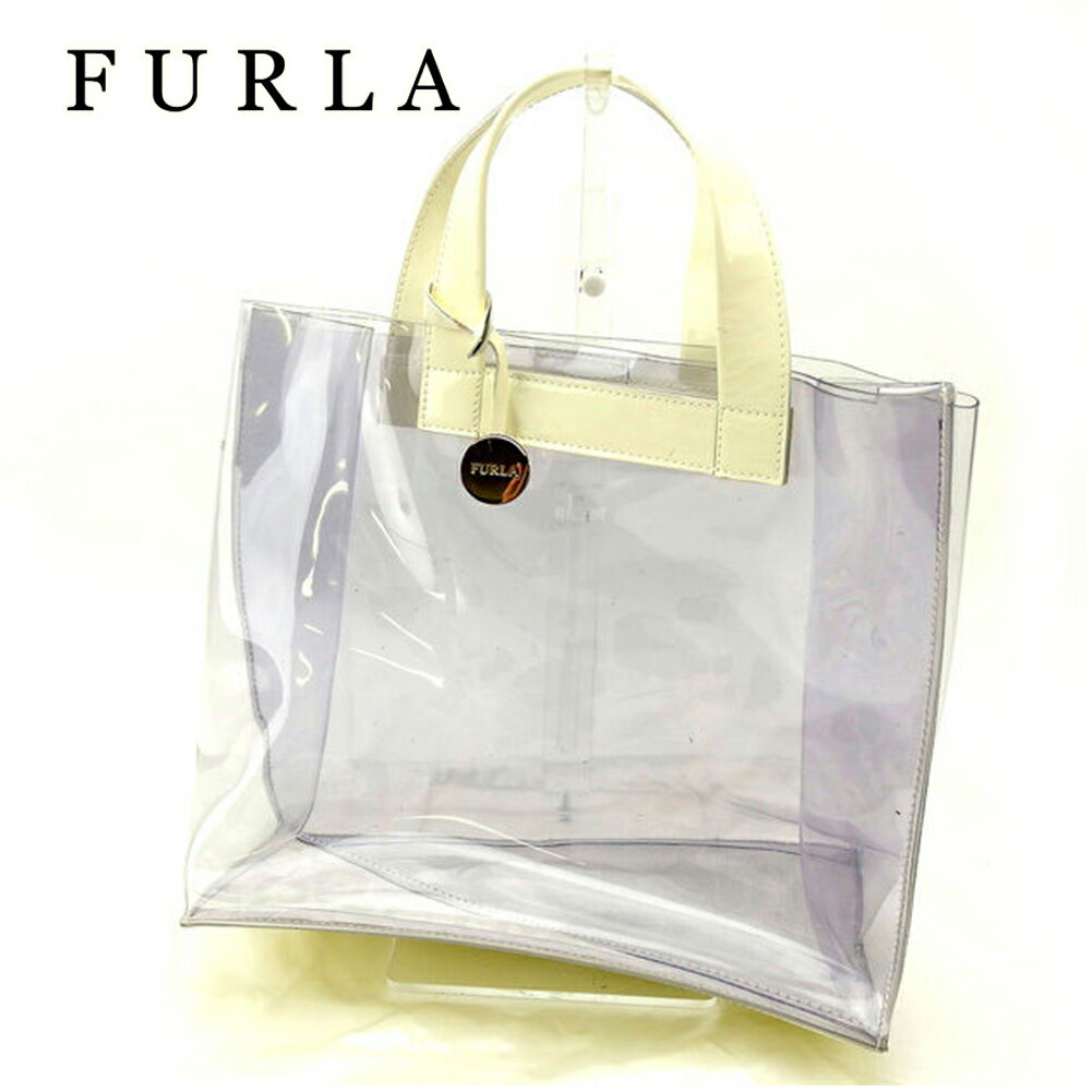 【スプリングセール30％OFF】フルラ トートバッグ ハンドバッグ ホワイト×クリア FURLA 【フルラ】 T13261S 【中古】