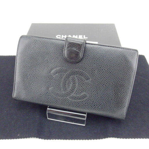 【スプリングセール】シャネル 長財布 がま口 二つ折り キャビアスキン ブラック×ゴールド CHANEL 長サイフ サイフ 収納 財布 ユニセックス 小物 【シャネル】 T12989 【中古】 【スプリングセール】シャネル 長財布 がま口 二つ折り キャビアスキン ブラック×ゴールド CHANEL 長サイフ サイフ 収納 財布 ユニセックス 小物 【シャネル】 T12989 【中古】