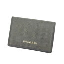 【スプリングセール】ブルガリ 名刺入れ カードケース カード ブラック×グレー BVLGARI 【ブルガリ】 T14274S 【中古】